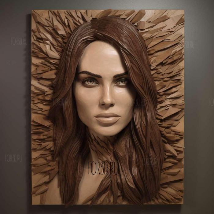 Megan Fox 3 stl model for CNC